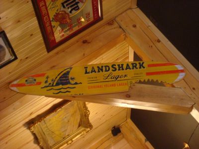 More Evidence of Landsharks
A decoration at The Brown Bear, Pentwater.  (Taken Saturday, July 21.)
