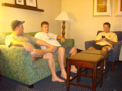 The Gang
Chilling in room 110, at the Spring Hill ["Mining Disaster"] Suites, Marriott, in Solon

