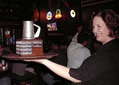 On the Road
The FSGL cup as presented by waitress Nicholle
