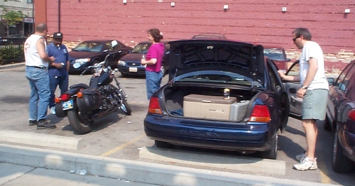 Steve, Patty, my car, and Phil