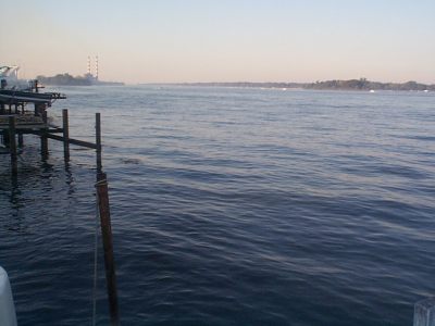 The Detroit River, across the street.